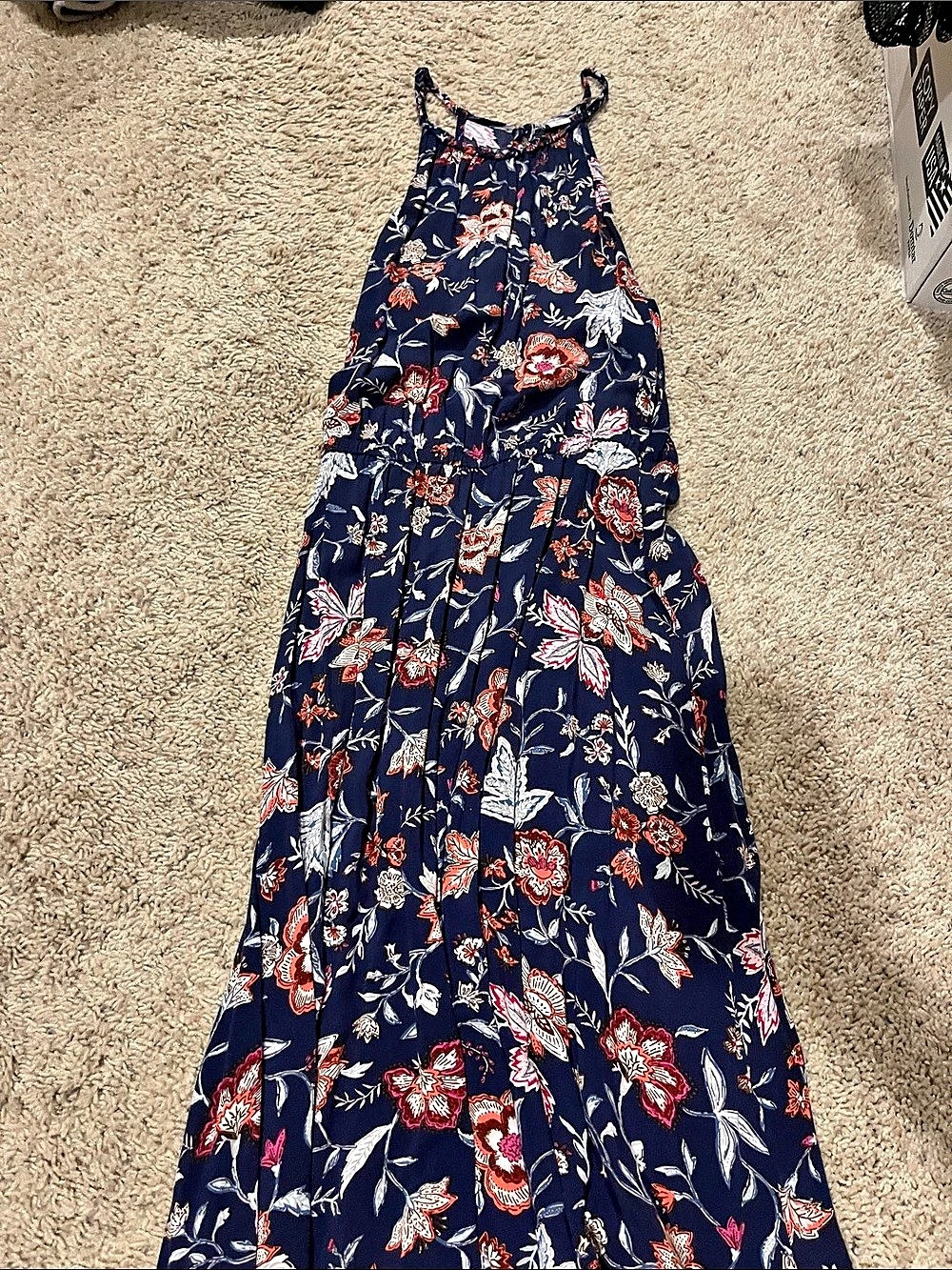 Old Navy Floral Maxi Dress in Blue & Red